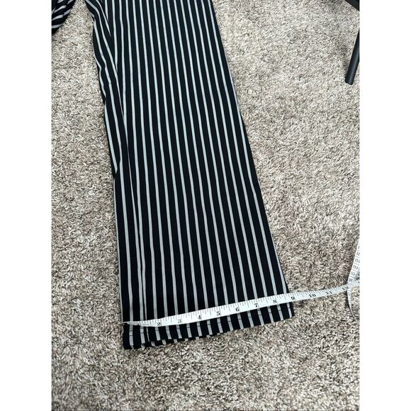 Controlled Insanity Oreo Pinstripe Pants Pull on Drawstring Black Gym Lifting S - Picture 7 of 15